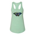thumbnail image 2 of Wild Bobby, Colorful Rainbow Patterned Butterfly Animal Lover Ladies Racerback Tank Top, Mint, X-Large, 2 of 3