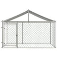 thumbnail image 6 of LZBEITEM 10'x10' Outdoor Dog Kennel with Metal Dog Gate, Outdoor Dog Enclosure with Roof, Heavy Duty Dog Kennel for Outdoor Backyard Farm, 6 of 10