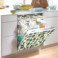 thumbnail image 2 of Yayeee Magnetic Dishwasher Cover for The Front Decoration Home Kitchen Machine Sticker Protector, Green Geometric, 2 of 6