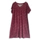 thumbnail image 3 of Gibobby Vestido corta de fiesta casual Vestido de camiseta corto suelto con cuello en V de lunares para mujer(Vino,XL), 3 of 4
