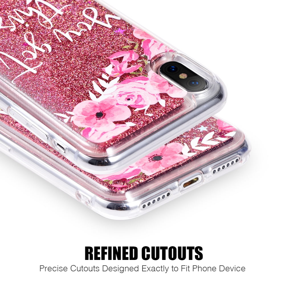 Beautiful Liquid Glitter Waterfall Cellphone Case for iPhone Xs , iPhone X