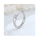thumbnail image 3 of 2 Anillos Promesa para Parejas Compromiso Color Ajustable Corazón Medio Lab.G Plateado, 3 of 5
