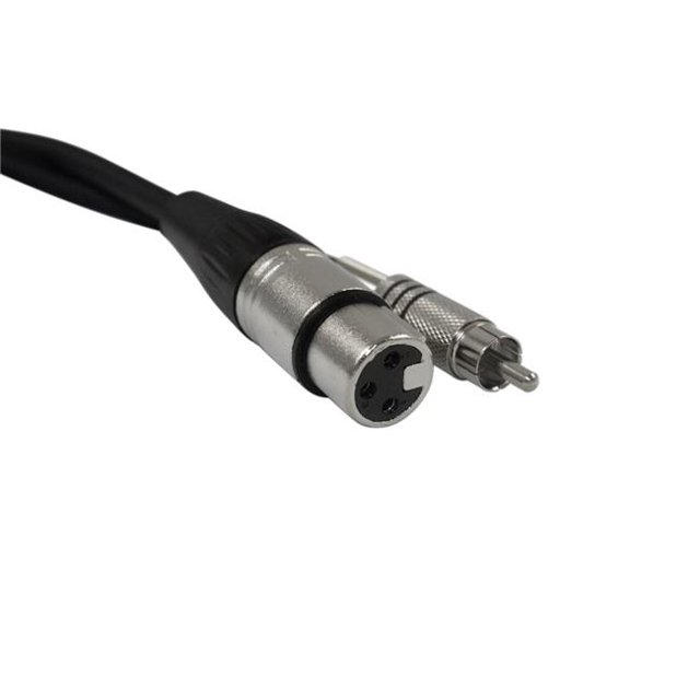Câble de Microphone RCA Mono à Femelle Haut de Gamme de 3 Pi
