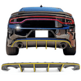 thumbnail image 2 of Ikon Motorsports Compatible with 15-23 Dodge Charger SRT OE Style Rear Diffuser with Yellow Reflective Tape, 2 of 9