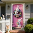 thumbnail image 2 of Ksruee Easter Banners 90x180cm Waterproof Bunny Backdrop Front Door Sign Happy Easter Banner for Office Classroom Farmhouse Porch Entryway Yard Garden Spring Holiday Party, 2 of 6