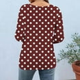 thumbnail image 5 of Weikingp Dressy Tee Shirts For Women 3/4 Sleeve Shirts For Women Womens T Shirts Loose Fit Polyester Shirts For Women 3/4 Length Sleeve Womens Tops Red M, 5 of 6