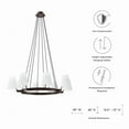 thumbnail image 7 of Modway Surround 8-Light Metal and Fabric Chandelier in White/Bronze, 7 of 7