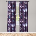 thumbnail image 3 of Ambesonne Wings of Spring Curtains, Art Dream Butterfly, Pair of 28"x84", Quartz Soft Blue Lilac, 3 of 5