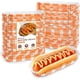 thumbnail image 1 of Bandejas de papel para salchichas Ocmoiy, 300 unidades, desechables, 15 cm, color naranja, 1 of 7