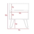 thumbnail image 3 of Depot E-Shop Begonia Nightstand With 2 Shelves, Cabinet, And Hairpin Legs, Light Oak, 3 of 5