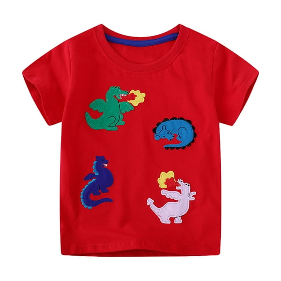 T-Shirt pour Garçons à Manches Courtes en Coton Classique d'Été Décontracté à Rayures