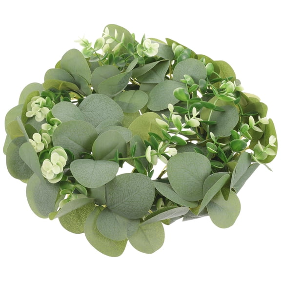 SWETRACE Small Green Leaf Eucalyptus Simulation Wreath Front Door Decoration