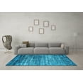thumbnail image 3 of Ahgly Company Indoor Square Oriental Light Blue Industrial Area Rugs, 6' Square, 3 of 4