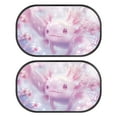 thumbnail image 2 of KUIFORTI Axolotl Car Window Shade for Baby, 2 Pieces Cherry Blossom Car Side Window Sun Shades for UV and Sun Glare Protection, UV Rays Privacy Protector, 2 of 7