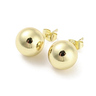 7 Pairs 14K Gold Plated Ball Stud Earrings – 2-8mm Tiny Studs For Women – Hypoallergenic Sterling Silver Post