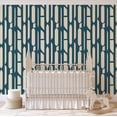 thumbnail image 4 of S4sassy Removable Contemporary Green Wall Decor, Geometric Branch Print Textured Contact Paper for Walls, Cabinet, Dresser, Self Adhesive Vinyl Wallpaper Roll, Waterproof Contact Paper - 25"x240" inch, 4 of 8