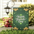 thumbnail image 3 of St. Patrick's Day Outdoor Flags Irish Outdoor Flag Happy Day Shamrock Clovers Hat Green Lucky Welcome Flag 12.5''×18'' Burlap Vertical Double Sided Yard Flags for Home,garden Decor, 3 of 4
