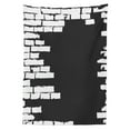 thumbnail image 3 of Ambesonne Urban Graffiti Tablecloth Rectangular Table Cover, Chalky Stencil, 52"x70", Charcoal Grey and White, 3 of 4