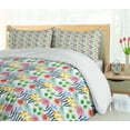 thumbnail image 5 of Ambesonne Floral Duvet Cover Sets, Modern Brushstroke Art, 2-Queen, Multicolor, 5 of 7