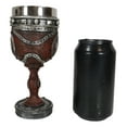 thumbnail image 5 of Western Stars And Horseshoes Floral Scroll In Faux Tooled Leather Wine Goblet, 5 of 7