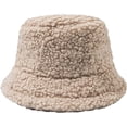 thumbnail image 3 of CoCopeaunts Bucket Hat for Womens Solid Color Lambs Fisherman Hat Cute Girls Outdoor Casual Winter Comfort Warm Fisherman Cap, 3 of 8