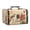 Bird + Flower Pattern, variant on Wooden PU Leather Storage Chest Green Map Pattern for Trinkets Keepsakes and Gifts