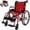 Red, variant on WHLICKS Lightweight Folding Wheelchair for Adults, 25lb Portable Transport Chair with Swing Away Footrests, Anti Tippers, 264lb Capacity