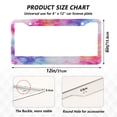 thumbnail image 7 of Aluminum License Plate Frame 2 Pack Car Exterior Accessory Car Tag Holder for Front Rear Plates Cars Decor Pink and Blue Tie-dye Pattern, 7 of 7