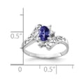 thumbnail image 2 of Primal Gold 14 Karat White Gold 6x4mm Oval Tanzanite and Diamond Ring, 2 of 3