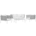 thumbnail image 1 of Modway Harmony Sectionnel de Mobilier de Patio Extérieur en Aluminium, 5 Pcs, Blanc, 1 of 8