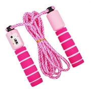 Casewin Children Jump Rope with Counter, Adjustable Kids Skipping Rope Jump Speed Rope for Boys Girls Fitness & Exercise(Pink)