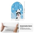 thumbnail image 2 of Disketp Collie in Bathtub Winter Beanie for Men Women Beanie Knit Hat Cuffed Cap Beanie Knit Chunky Snow Cap, 2 of 6