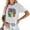 White, variant on Vintage 90's Stylish Casual Ladies Short Sleeved Party Print Top T Shirt Short Sleeve Shirt Women Athletic Tops for Women Loose Fit Active Top Pack Women Shirt for Women Fashion Short Sleeve T Shirt