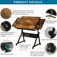 thumbnail image 4 of 1500 Piece Jigsaw Puzzle Table with Legs, Adjustable Puzzle Table with Wheels, Puzzle Table with Drawers, 16 Different Angles for Adults, 4 of 6
