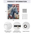thumbnail image 2 of 4th of July RV Awning Sun Shade Screen 9'X7' Patriotic Horse Mesh Sunscreen Vintage American Flag Flowers Awning Shade Screen with Zipper UV Blocker Completed Kits for RV Motorhome Camper, 2 of 7
