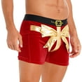 thumbnail image 3 of ZDHoor Mens Xmas Costume Ball Santa Claus Boxer Briefs Velvet Elk Boxers Shorts Underwear Red XL, 3 of 7