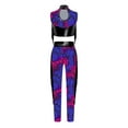 thumbnail image 6 of Haitryli Kids Girls 2-Piece Figure Skating Outfits Tassel Crop Top with Leggings for Gymnastic Performance Black 8, 6 of 7