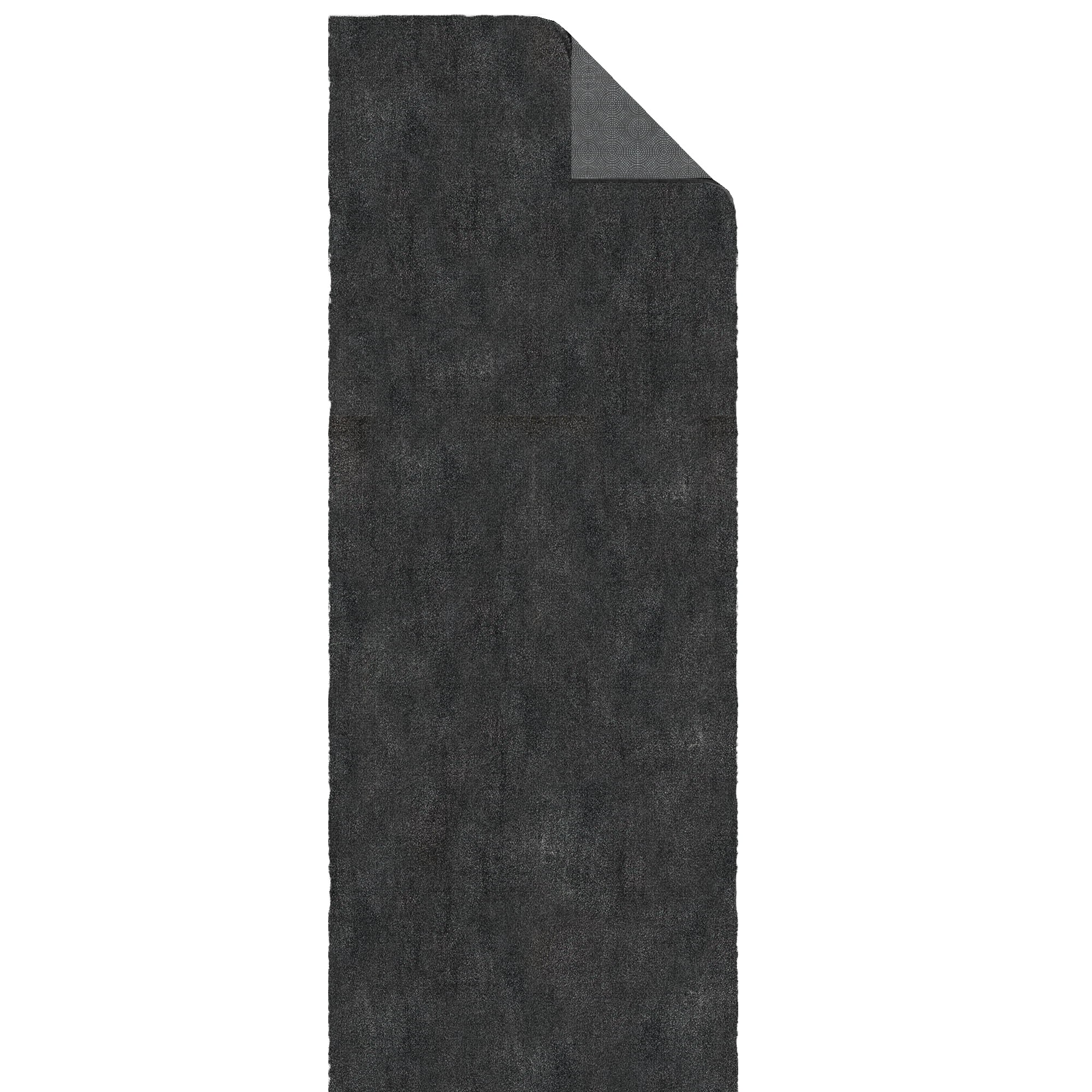 Ottomanson Aisle Runner Rug 1'11.6" x 33' – Non-Slip Plush Extra Long Indoor Runner, Charcoal