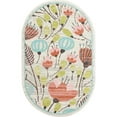 thumbnail image 2 of Unique Loom Whimsy Kids Collection Area Rug - Wildflowers (3' 3" x 5' 3" Oval Ivory/Light Blue), 2 of 9