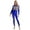 Royal Blue, variant on iiniim Women Race Car Driver Jumpsuits Halloween Cosplay Costume Long Sleeve Long Pants Checkerboard Rompers Black M