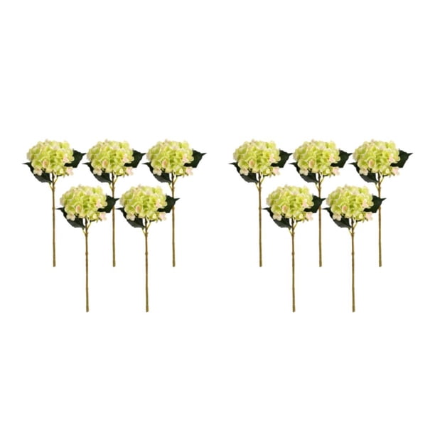 Bewildely Paquete de 5/lote de amplia aplicación, sin olor, flores artificiales versátiles para proyectos de manualidades de bricolaje, Verde 2Conjunto