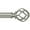 Antique Silver, variant on Antique Silver Curtain Rod 32 to 58 inch(2.6-4.8ft), 1 inch Adjustable Single Curtain Rods for Windows 28 to 48 inch, Decorative Drapery Rod with Twisted Cage Ends