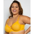 thumbnail image 3 of Sheer Mesh Full Coverage Unlined Underwire Bra - Saffron, 3 of 4