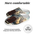 thumbnail image 6 of Daiia Sunset Airplane Travel View Print Women’s Fuzzy Slippers Memory Foam Lightweight House Shoes Cozy Loafer Flannel House Shoes-35/36, 6 of 7