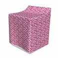 thumbnail image 1 of Valentine's Day Washer Cover, Hearts in Geometric Polygonal Design Romantic Modern Pattern, Easy to Use Bathroom Accent Fabric, 29" x 28" x 40", Pink Fuchsia and Salmon, by Ambesonne, 1 of 3