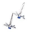thumbnail image 2 of Eosunjian 1 Pair Women Earrings Dragonfly Rhinestone Jewelry Vintage Animal Hook Earrings for Wedding Blue, 2 of 13