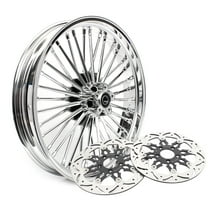 21x3.5 Fat Spoke Front Wheel Rim Rotors for Harley Touring Bagger Road King Glide Street Glide 1984-2008