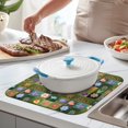 thumbnail image 2 of Pioneer Flower Floral Print Pattern Dish Drying Mat for Kitchen 1 Pack, Ultra Absorbent Microfiber Dishes Drainer Mats,16"x18", 2 of 6