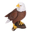 thumbnail image 3 of Estatua de águila calva estilo giro de cabeza detalles ricos estatuilla de águila patriótica de resina duradera estable para oficina familia café, 3 of 5