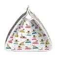 thumbnail image 3 of Lsque Yoga Dogs Poses Printed Long Tissue Box Cover Holder, Facial Paper Organizer Dispenser,Triangle with Bottom Belt, PVC Leather Decorative Organizer, 3 of 9